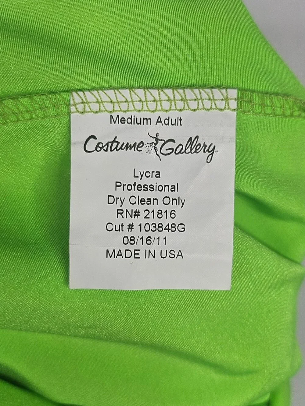 Costume Gallery | Girls Lime Green Dance Costume | Jazz Recital | Child M
